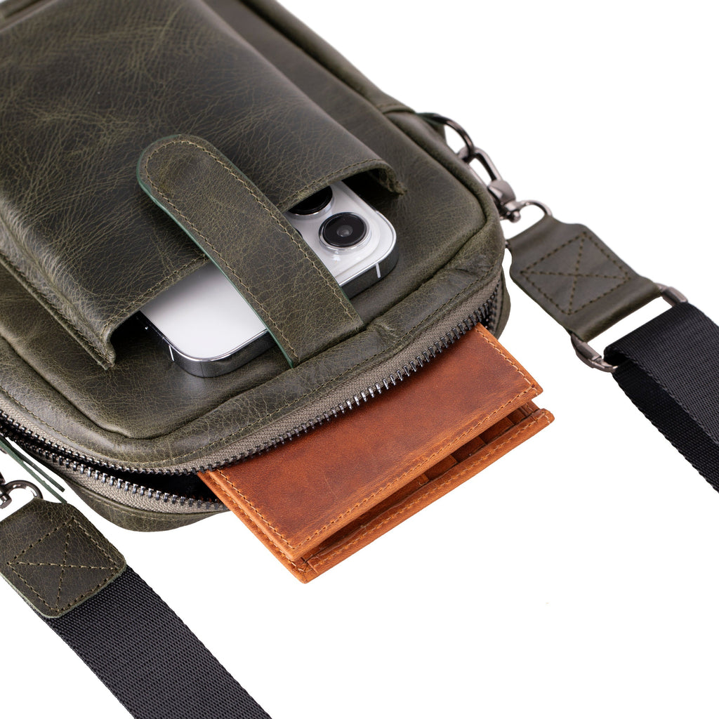 Pisa Leather Bag – Pebbled Leather Crossbody Bag for Men & Women for Everyday Elegance | Minimal & Handcrafted