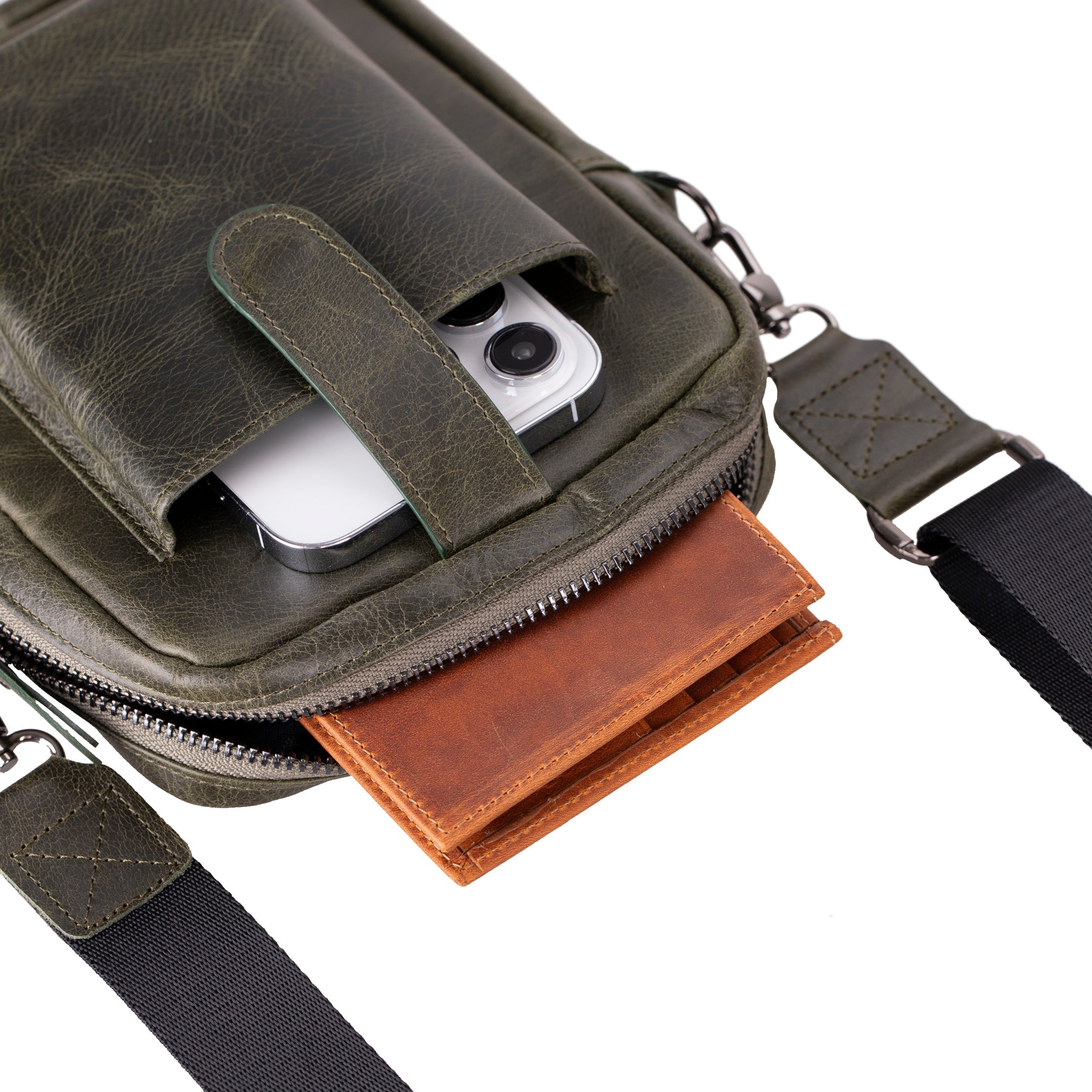 Pisa Leather Bag – Pebbled Leather Crossbody Bag for Men & Women for Everyday Elegance | Minimal & Handcrafted