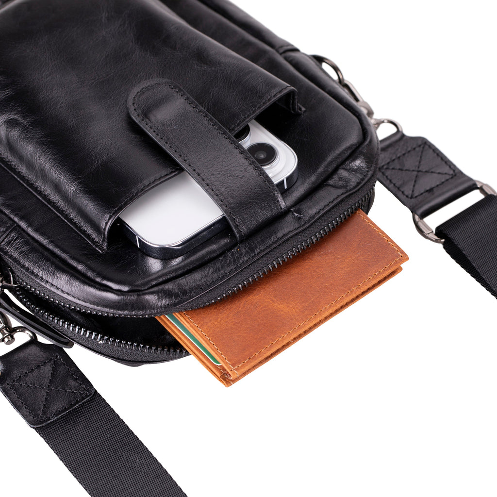 Pisa Leather Bag – Pebbled Leather Crossbody Bag for Men & Women for Everyday Elegance | Minimal & Handcrafted