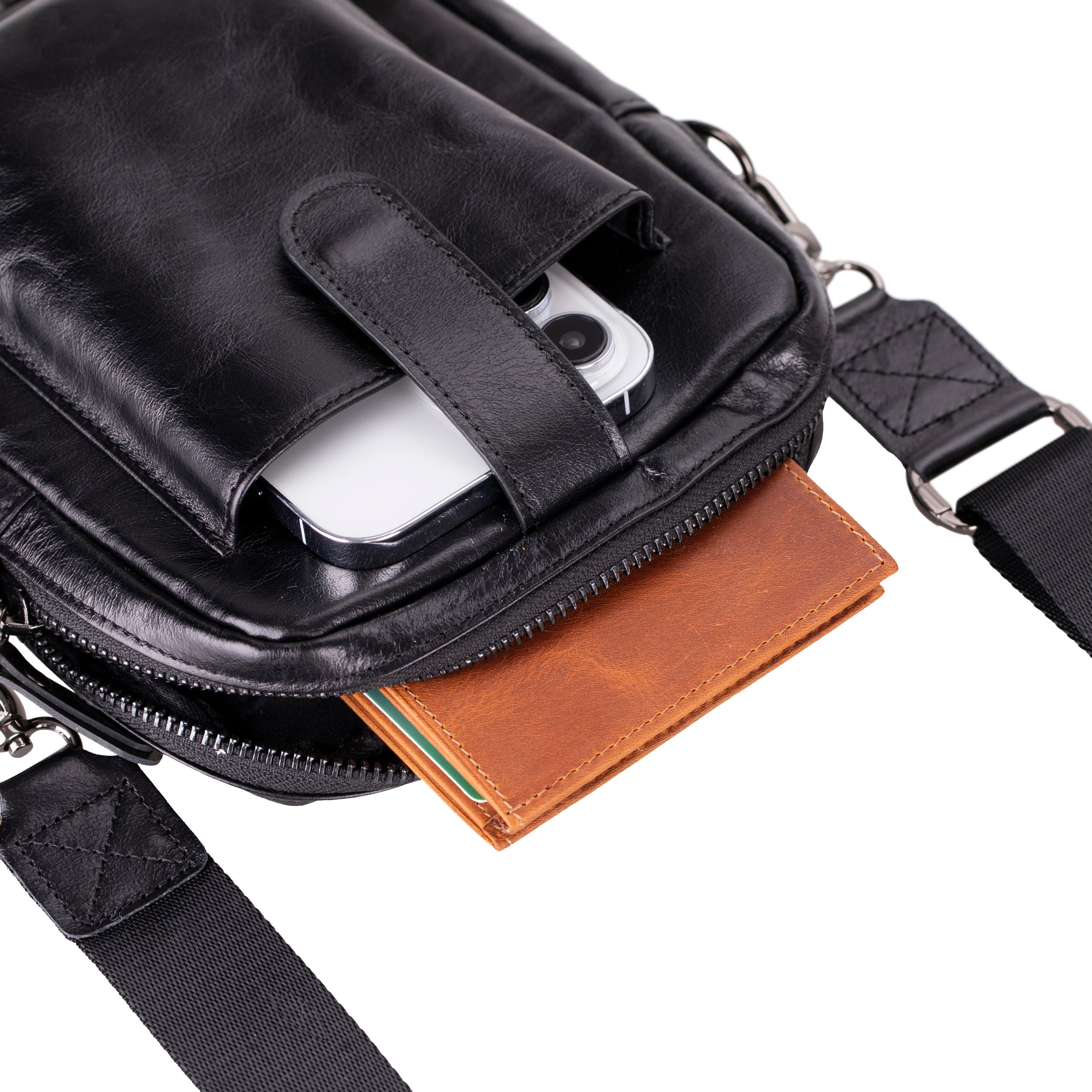 Pisa Leather Bag – Pebbled Leather Crossbody Bag for Men & Women for Everyday Elegance | Minimal & Handcrafted