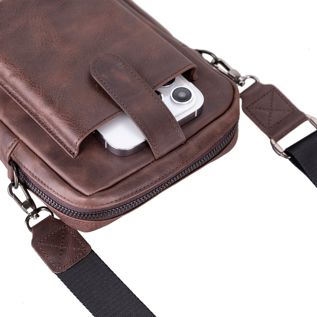 Pisa Leather Bag – Pebbled Leather Crossbody Bag for Men & Women for Everyday Elegance | Minimal & Handcrafted
