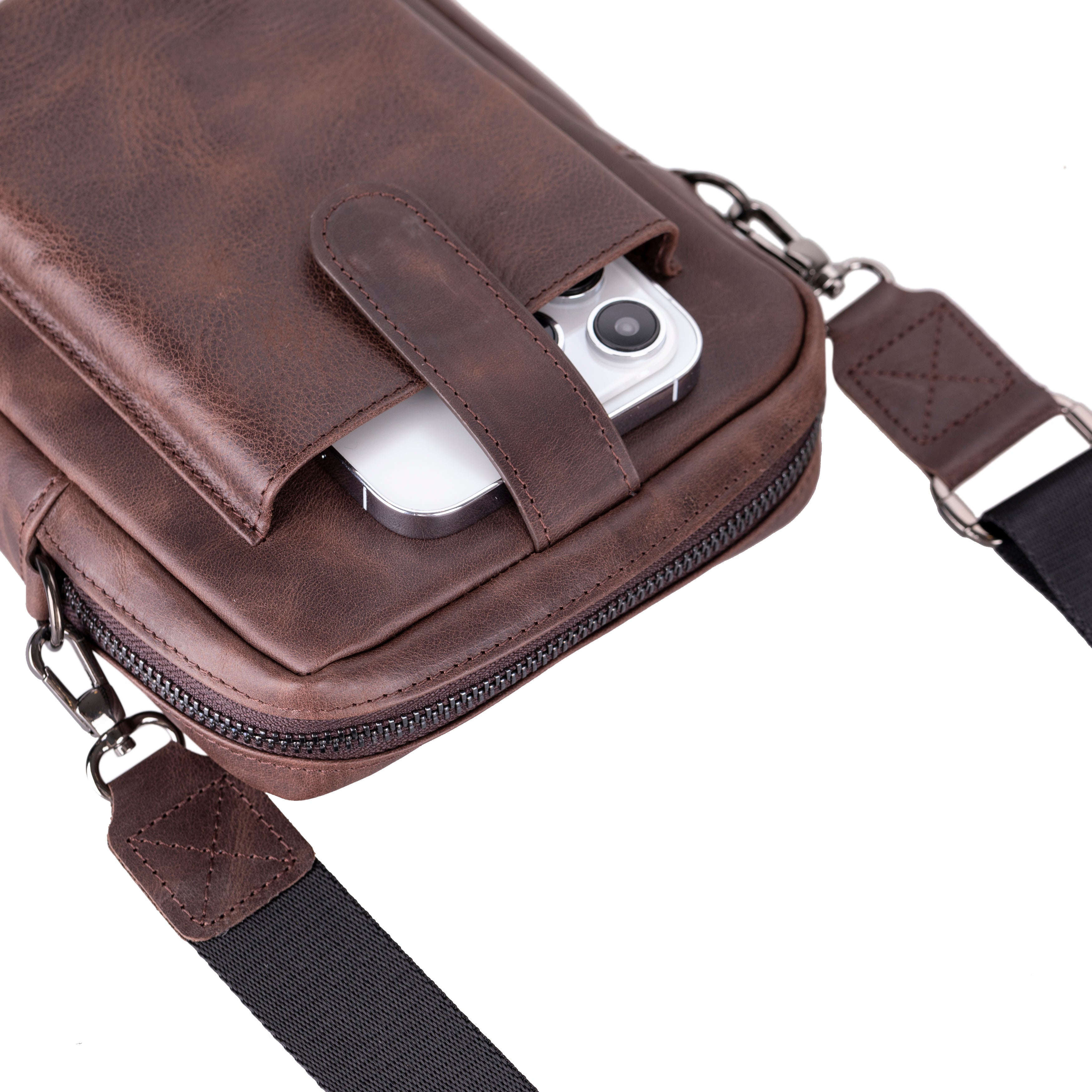 Pisa Leather Bag – Pebbled Leather Crossbody Bag for Men & Women for Everyday Elegance | Minimal & Handcrafted