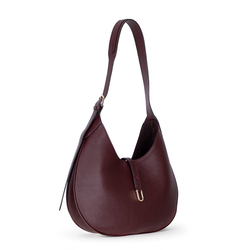 Rosa Women’s Leather Shoulder Bag – Genuine Leather Crescent Bag for Everyday Elegance | Minimal & Handcrafted