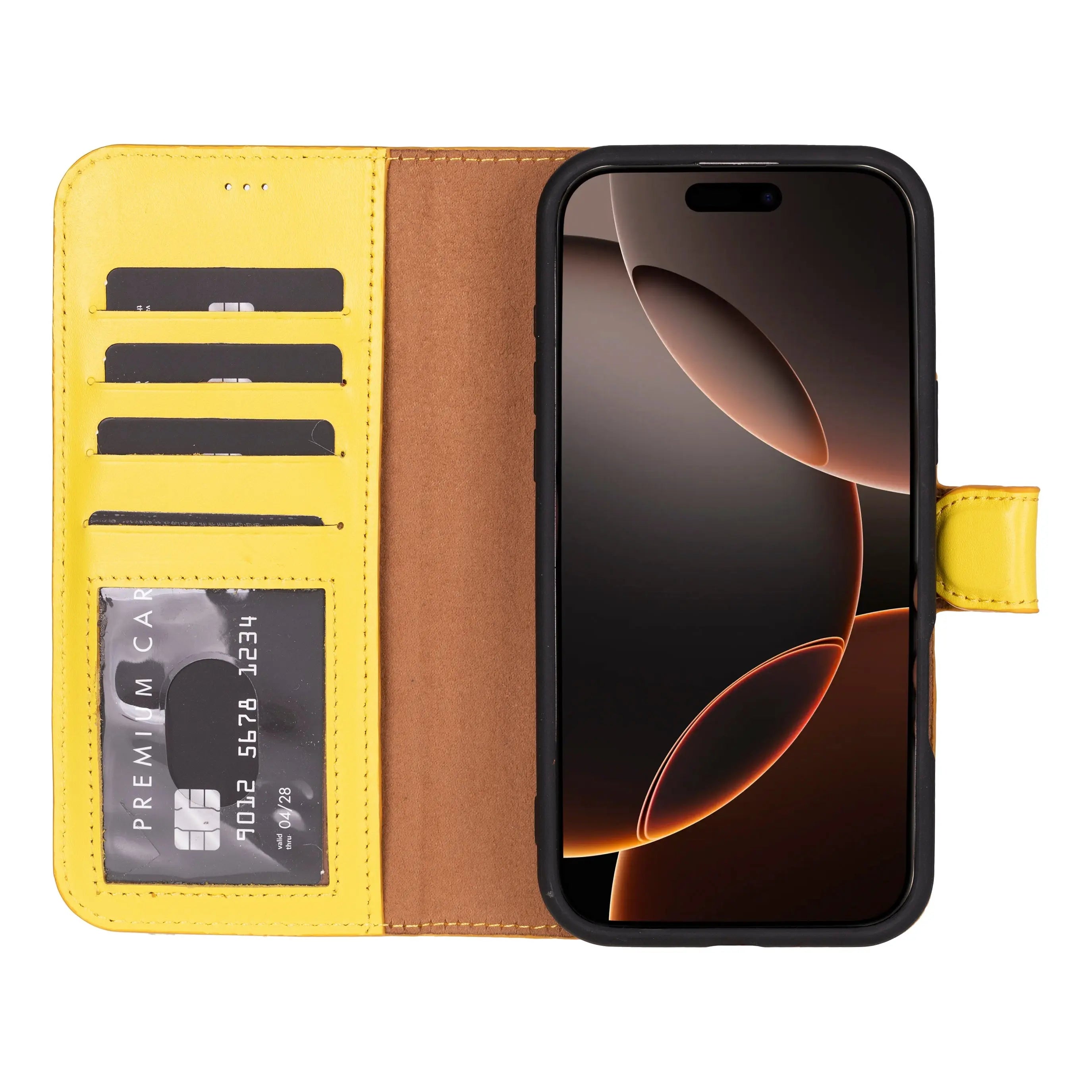 iPhone 16 Pro Leather Wallet Case Detachable RFID MagSafe – Magic Series