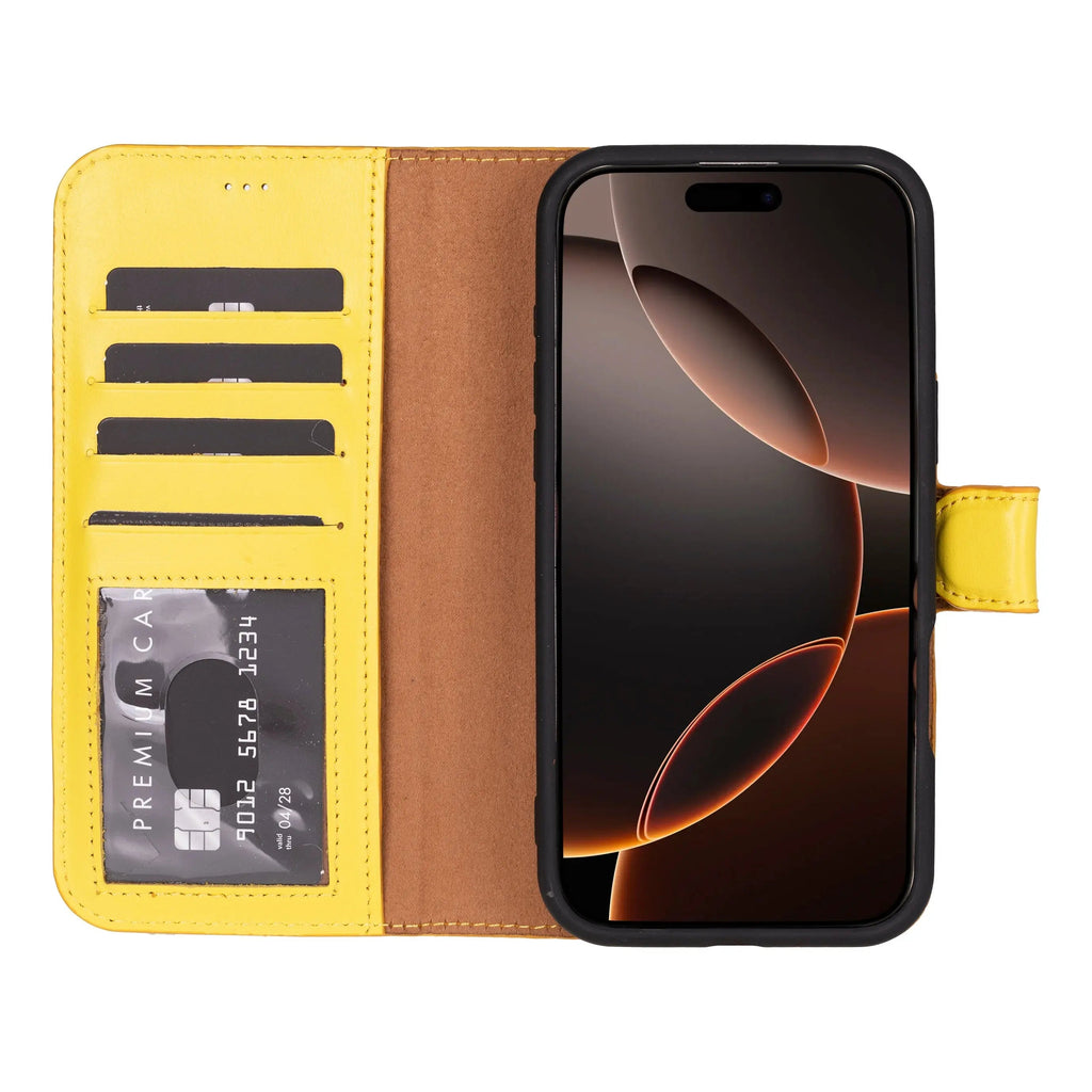 iPhone 16 Pro Max Leather Wallet Case Detachable RFID MagSafe – Magic Series