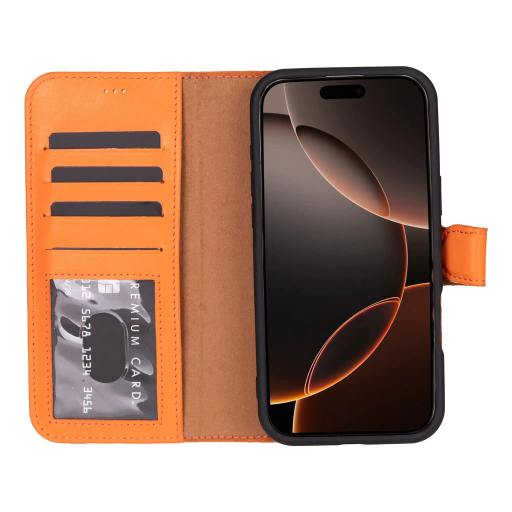 iPhone 16 Pro Leather Wallet Case Detachable RFID MagSafe – Magic Series