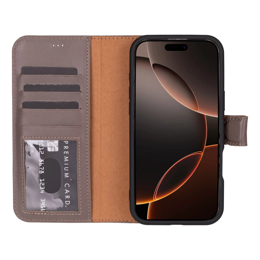 iPhone 16 Pro Max Leather Wallet Case Detachable RFID MagSafe – Magic Series