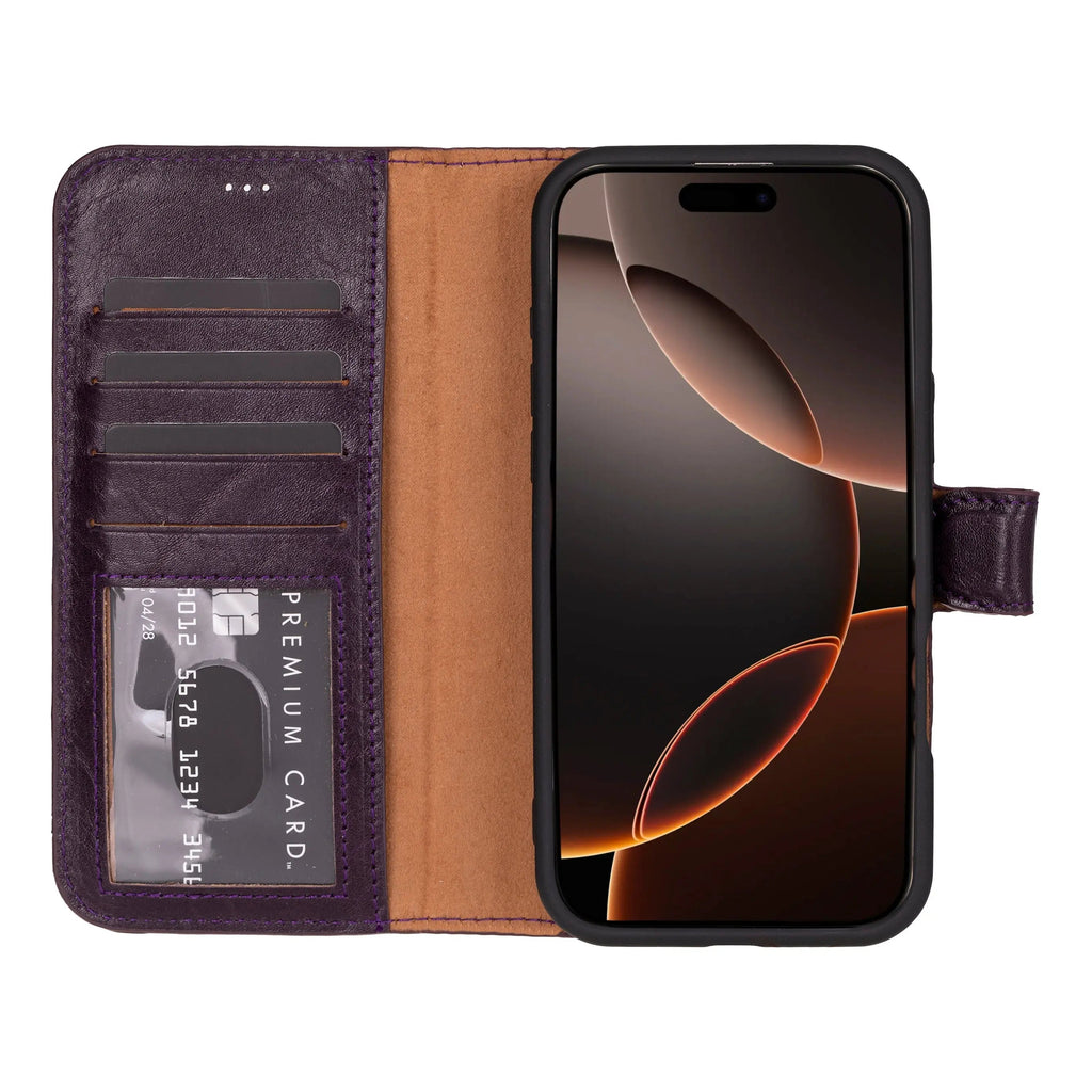 iPhone 16 Pro Max Leather Wallet Case Detachable RFID MagSafe – Magic Series