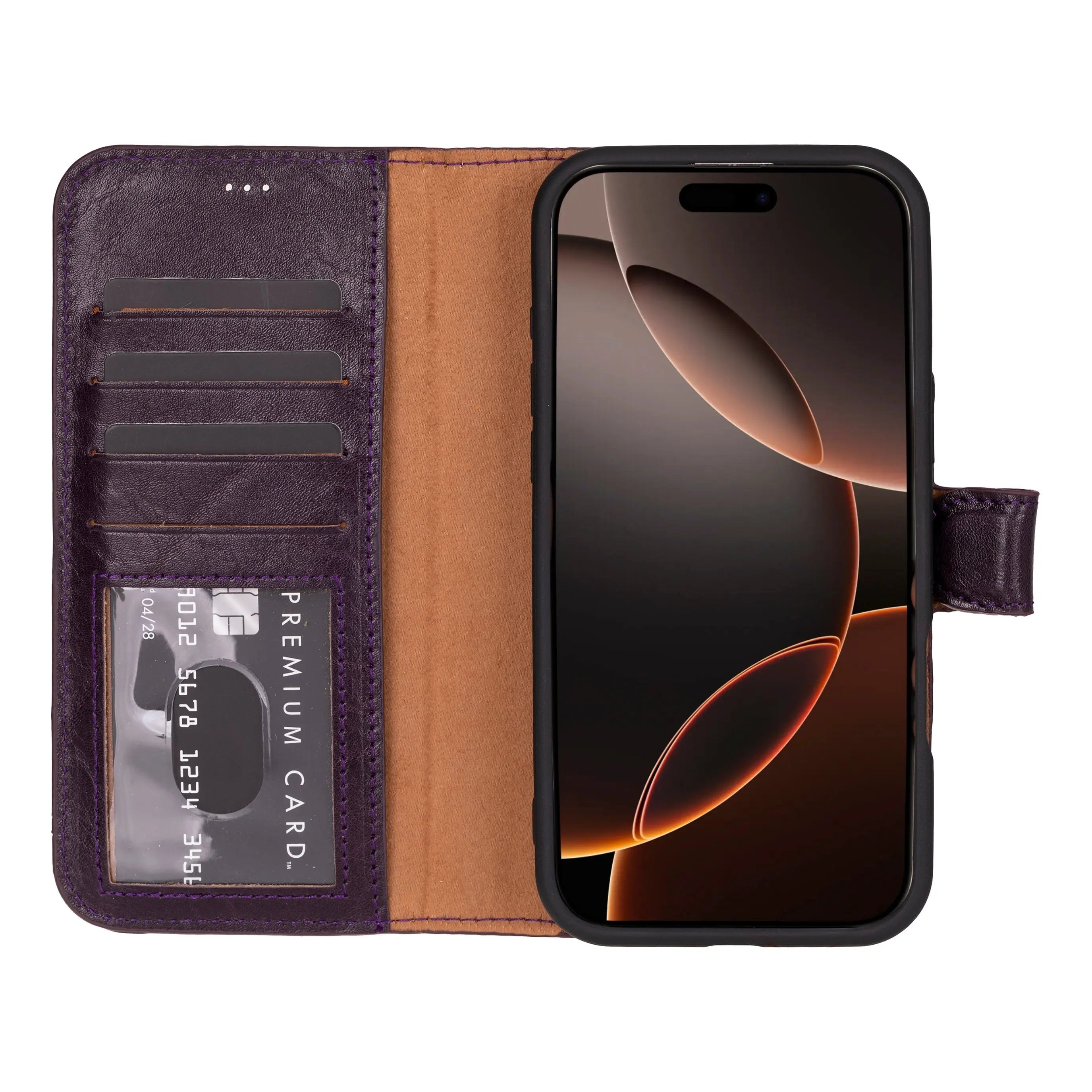 iPhone 16 Pro Max Leather Wallet Case Detachable RFID MagSafe – Magic Series