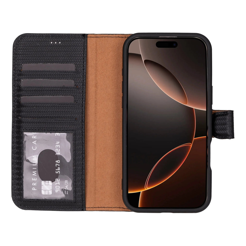 iPhone 16 Pro Max Leather Wallet Case Detachable RFID MagSafe – Magic Series