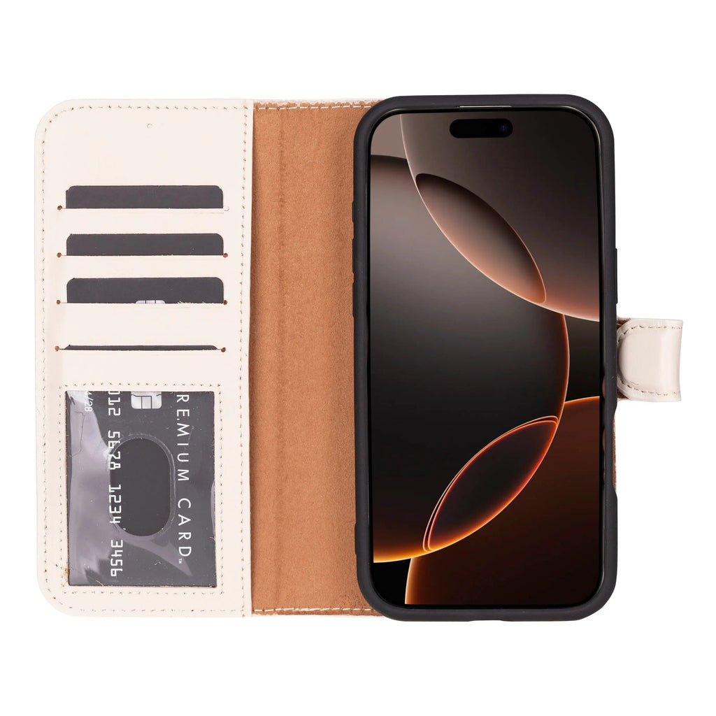 iPhone 16 Pro Leather Wallet Case Detachable RFID MagSafe – Magic Series