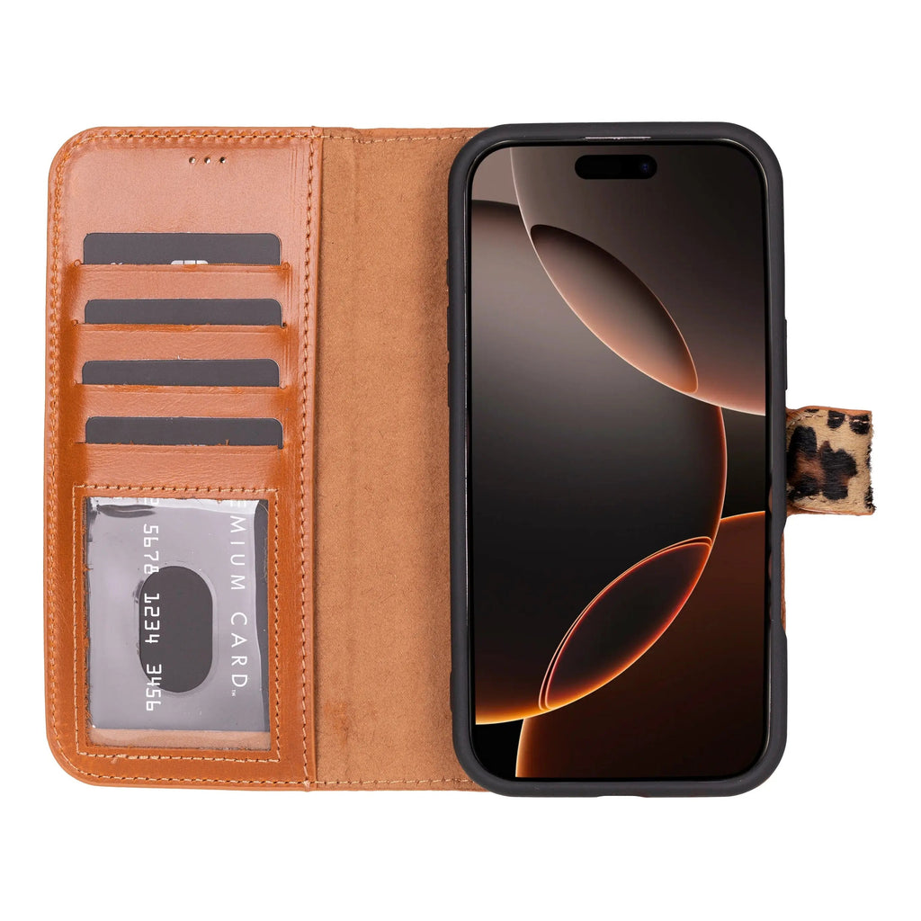 iPhone 16 Pro Leather Wallet Case Detachable RFID MagSafe – Magic Series