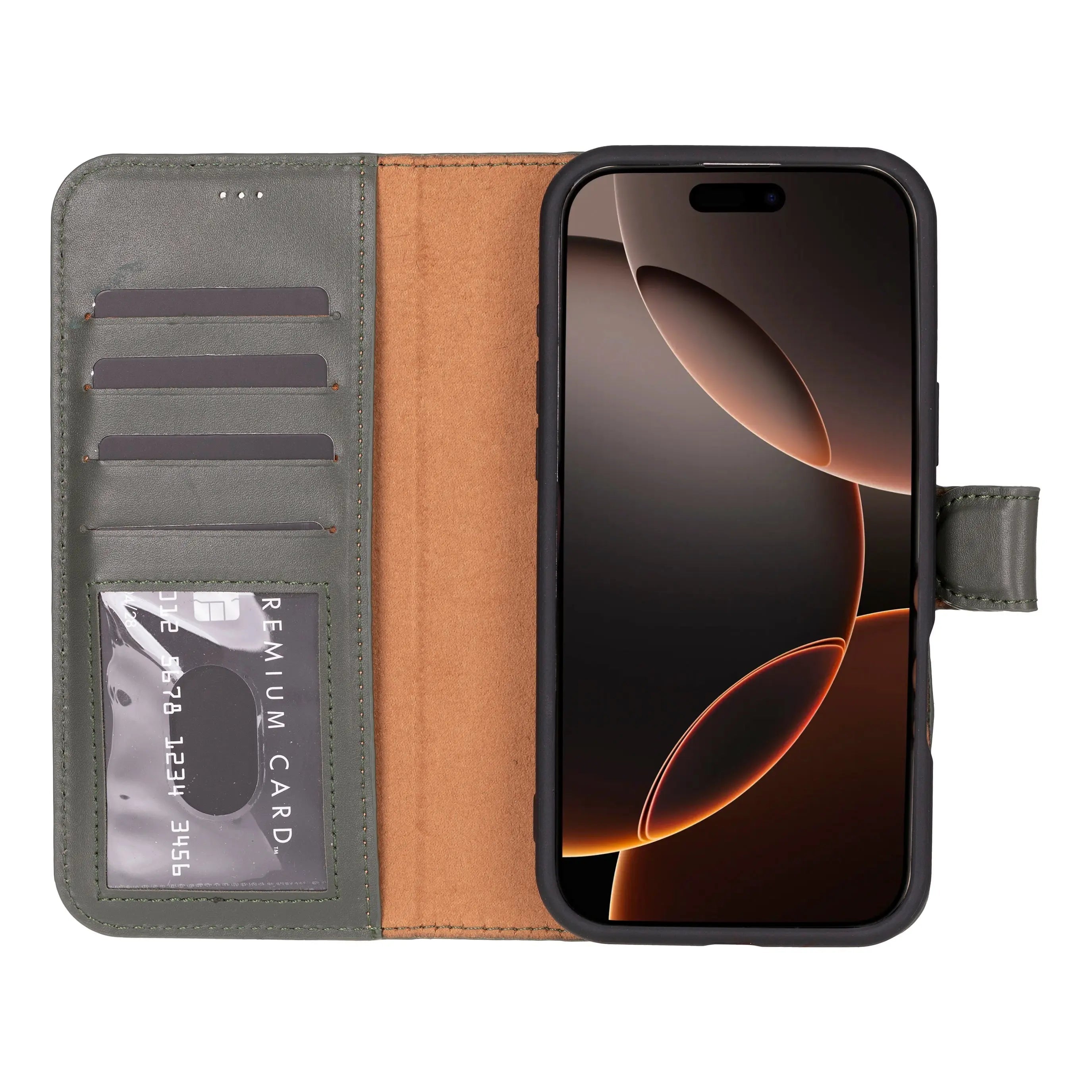 iPhone 16 Pro Max Leather Wallet Case Detachable RFID MagSafe – Magic Series