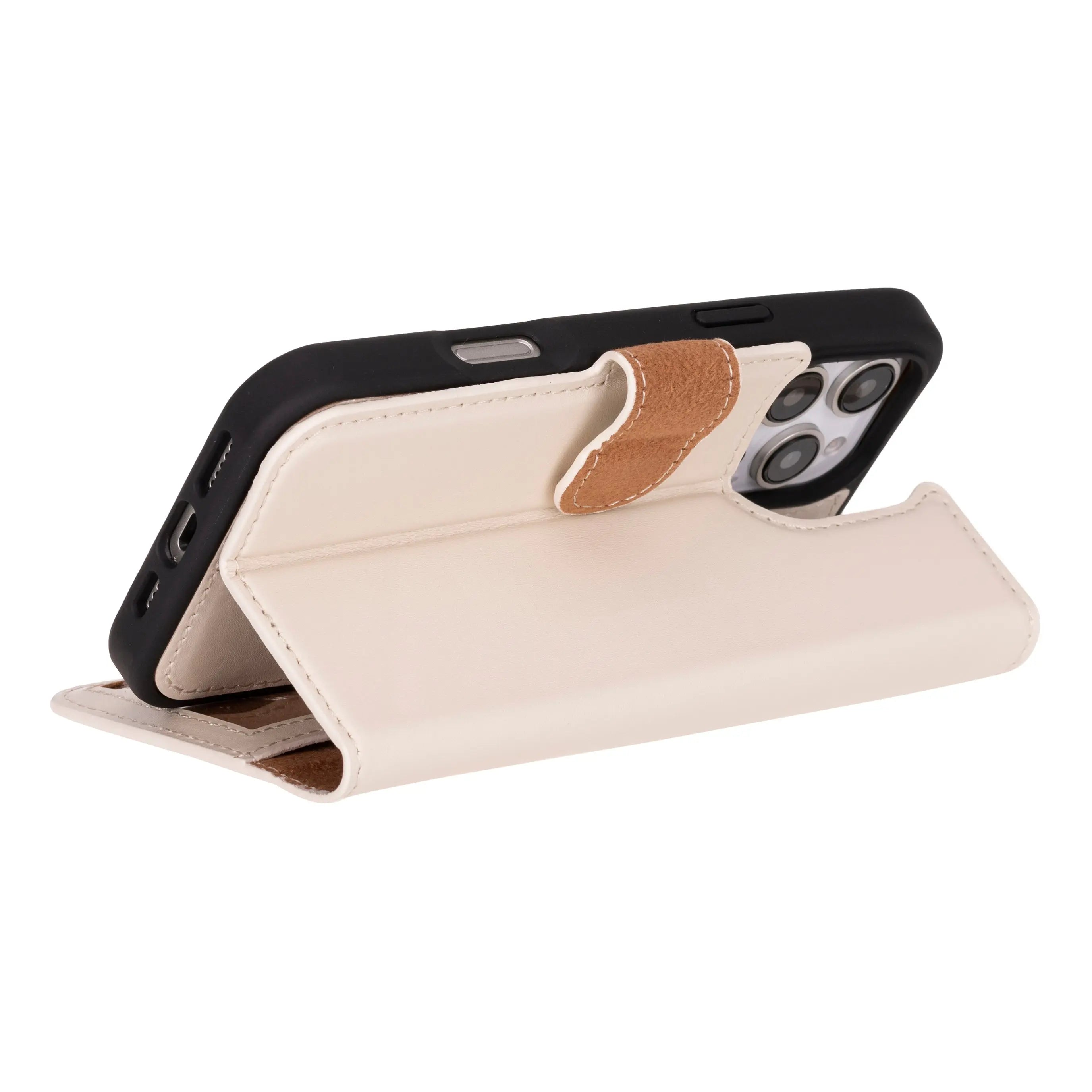 iPhone 16 Pro Leather Wallet Case Detachable RFID MagSafe – Magic Series