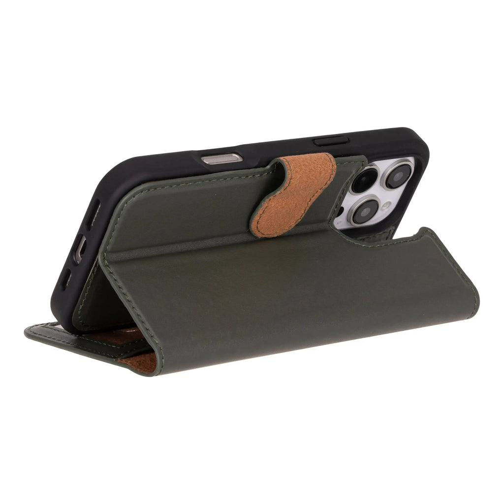 iPhone 16 Pro Leather Wallet Case Detachable RFID MagSafe – Magic Series