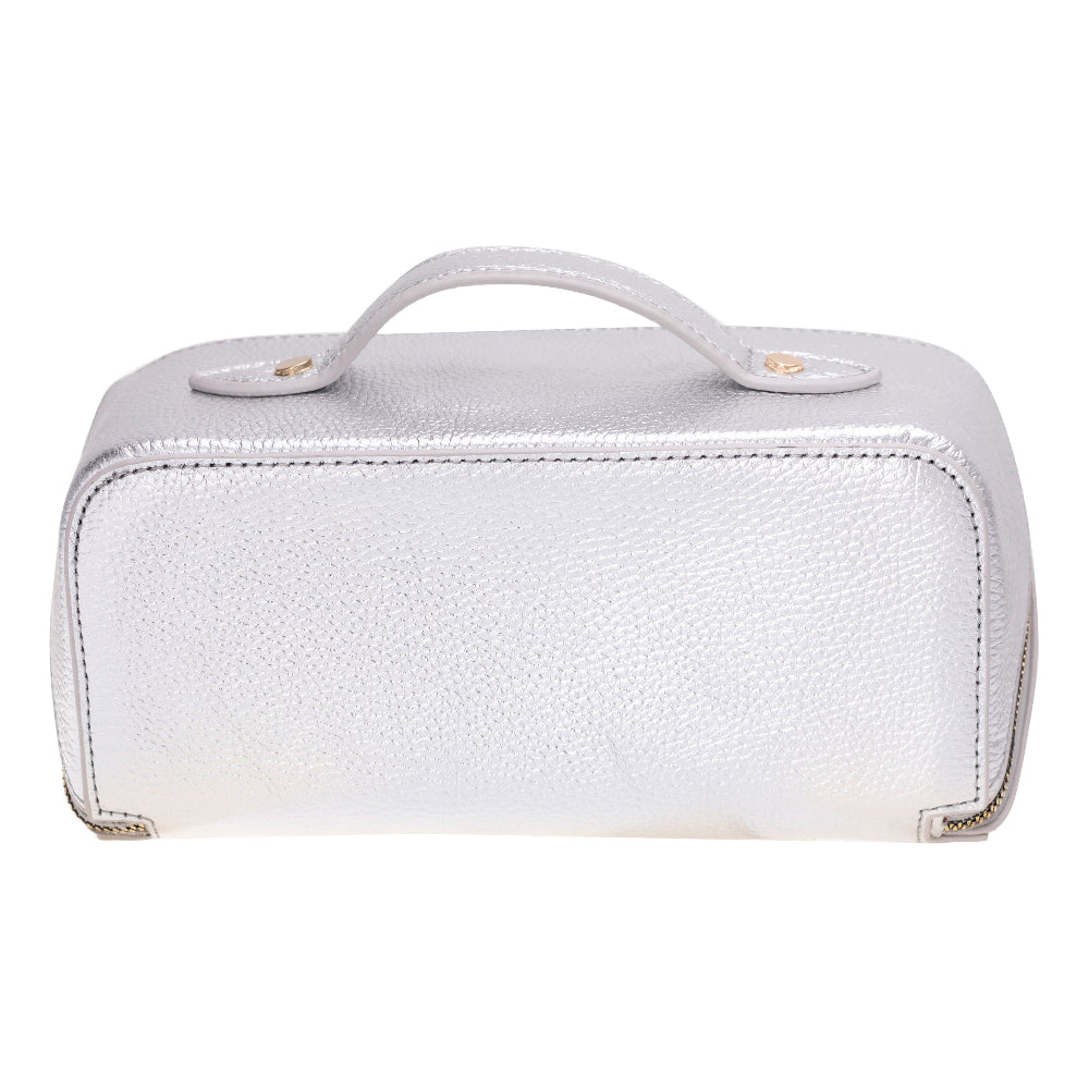 Ella Leather Makeup Bag – Genuine Leather Toiletry & Cosmetic Bag for Women for Travel Elegance | Minimal & Handcrafted