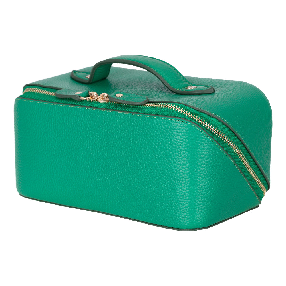 Ella Leather Makeup Bag – Genuine Leather Toiletry & Cosmetic Bag for Women for Travel Elegance | Minimal & Handcrafted