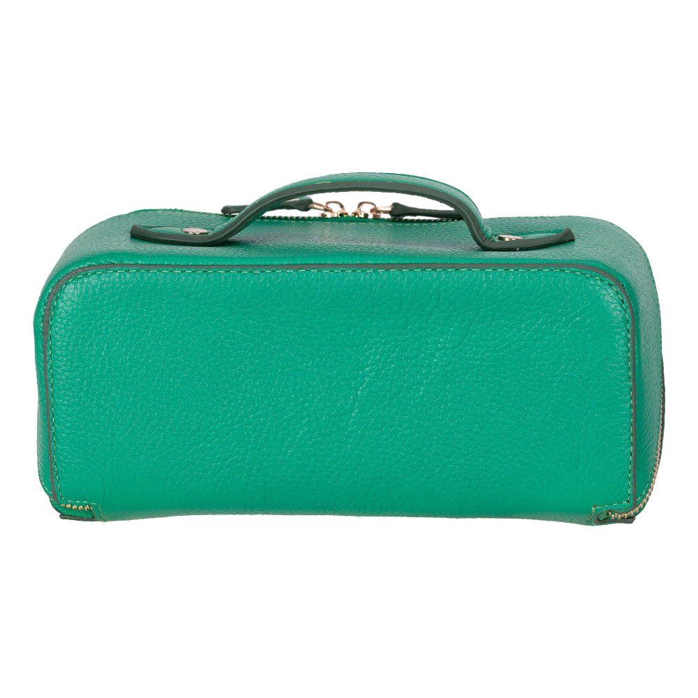 Ella Leather Makeup Bag – Genuine Leather Toiletry & Cosmetic Bag for Women for Travel Elegance | Minimal & Handcrafted