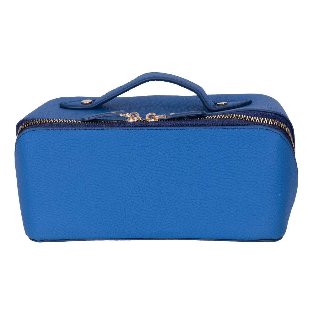 Ella Leather Makeup Bag – Genuine Leather Toiletry & Cosmetic Bag for Women for Travel Elegance | Minimal & Handcrafted
