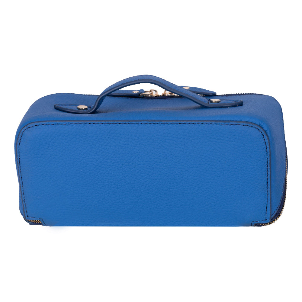 Ella Leather Makeup Bag – Genuine Leather Toiletry & Cosmetic Bag for Women for Travel Elegance | Minimal & Handcrafted
