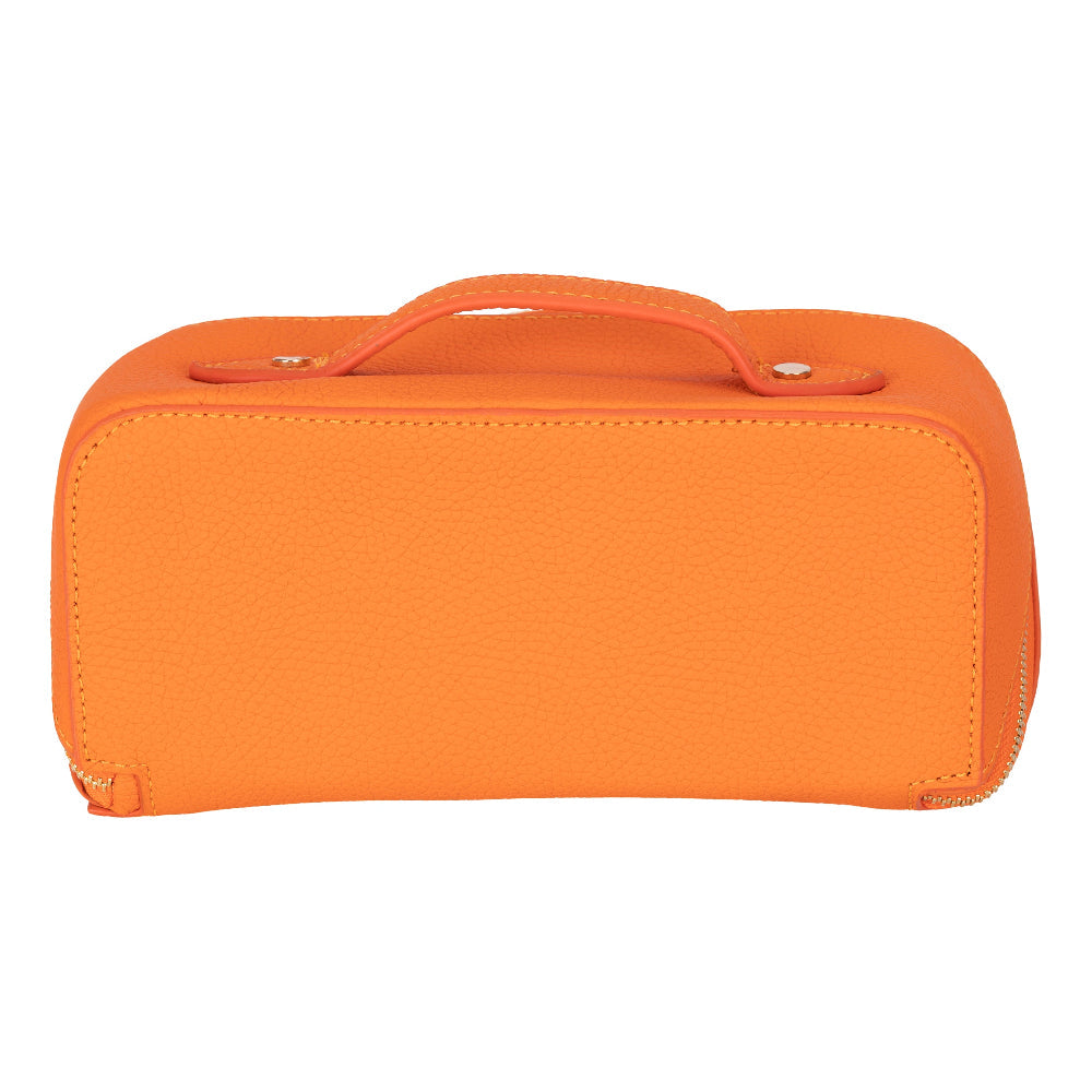 Ella Leather Makeup Bag – Genuine Leather Toiletry & Cosmetic Bag for Women for Travel Elegance | Minimal & Handcrafted