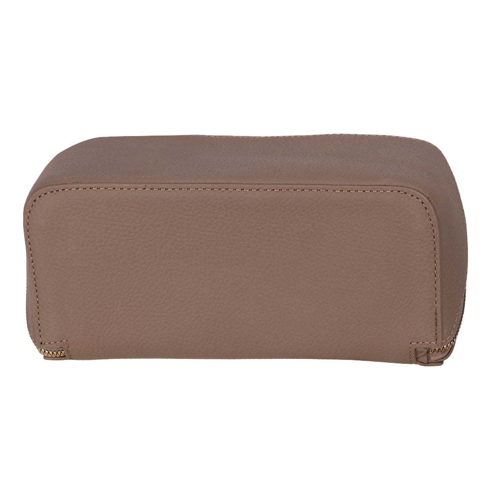 Ella Leather Makeup Bag – Genuine Leather Toiletry & Cosmetic Bag for Women for Travel Elegance | Minimal & Handcrafted
