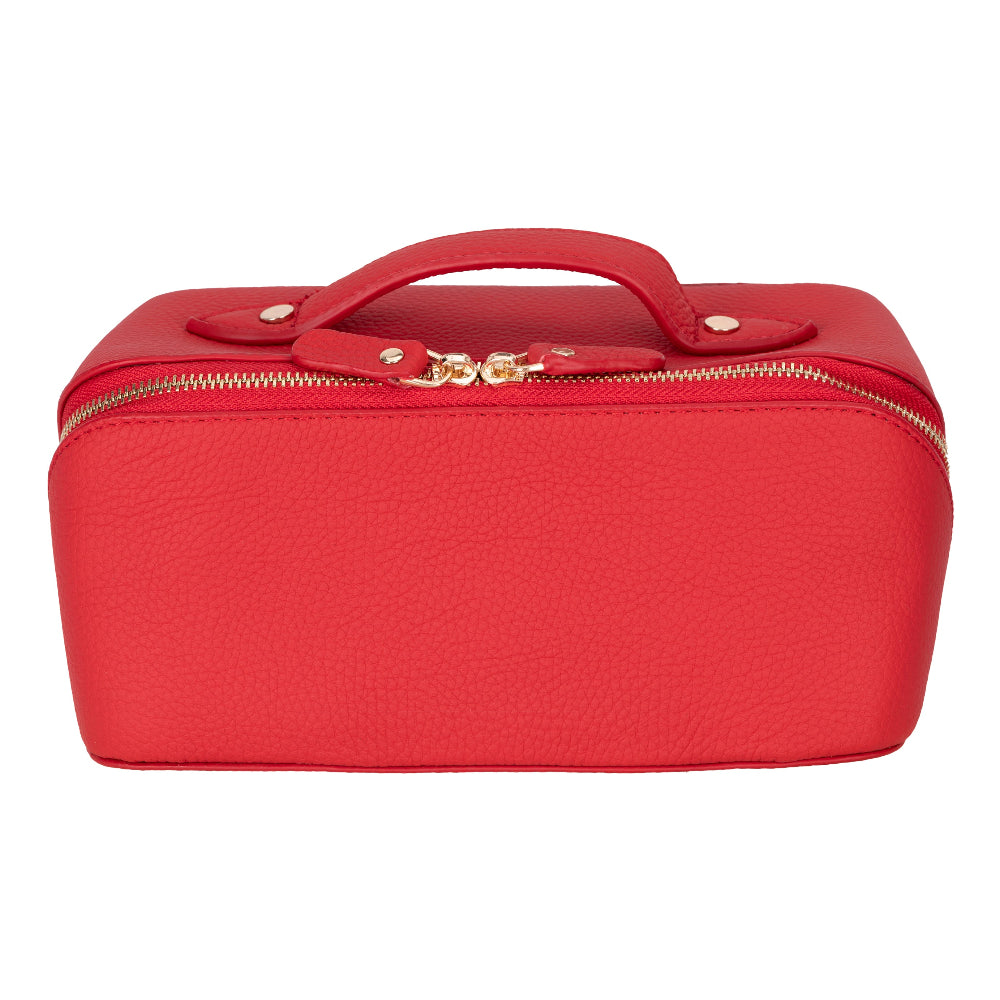 Ella Leather Makeup Bag – Genuine Leather Toiletry & Cosmetic Bag for Women for Travel Elegance | Minimal & Handcrafted