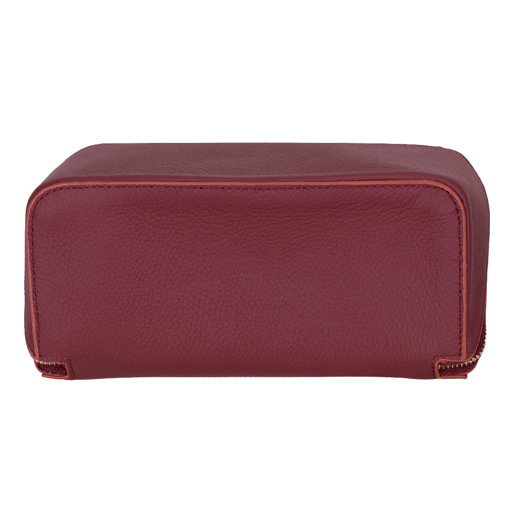 Ella Leather Makeup Bag – Genuine Leather Toiletry & Cosmetic Bag for Women for Travel Elegance | Minimal & Handcrafted