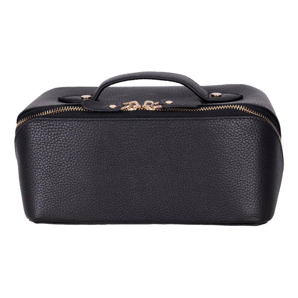 Ella Leather Makeup Bag – Genuine Leather Toiletry & Cosmetic Bag for Women for Travel Elegance | Minimal & Handcrafted
