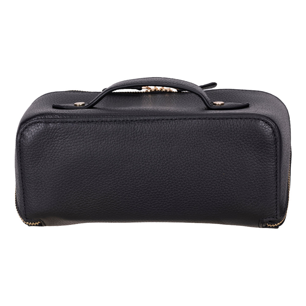 Ella Leather Makeup Bag – Genuine Leather Toiletry & Cosmetic Bag for Women for Travel Elegance | Minimal & Handcrafted