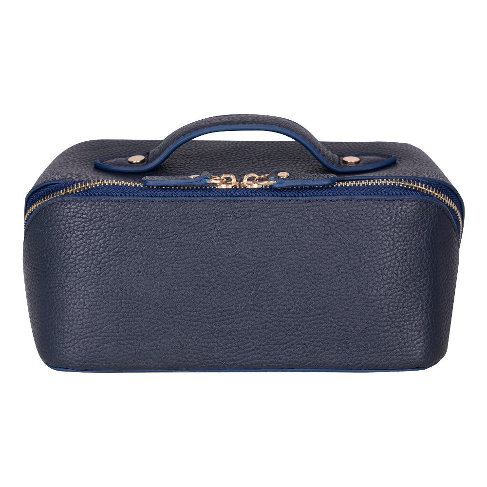 Ella Leather Makeup Bag – Genuine Leather Toiletry & Cosmetic Bag for Women for Travel Elegance | Minimal & Handcrafted