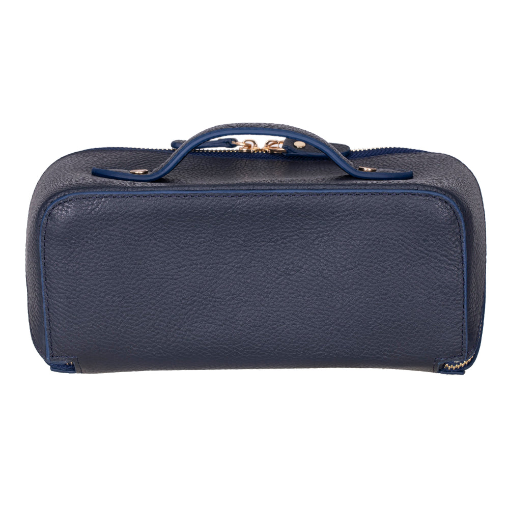 Ella Leather Makeup Bag – Genuine Leather Toiletry & Cosmetic Bag for Women for Travel Elegance | Minimal & Handcrafted