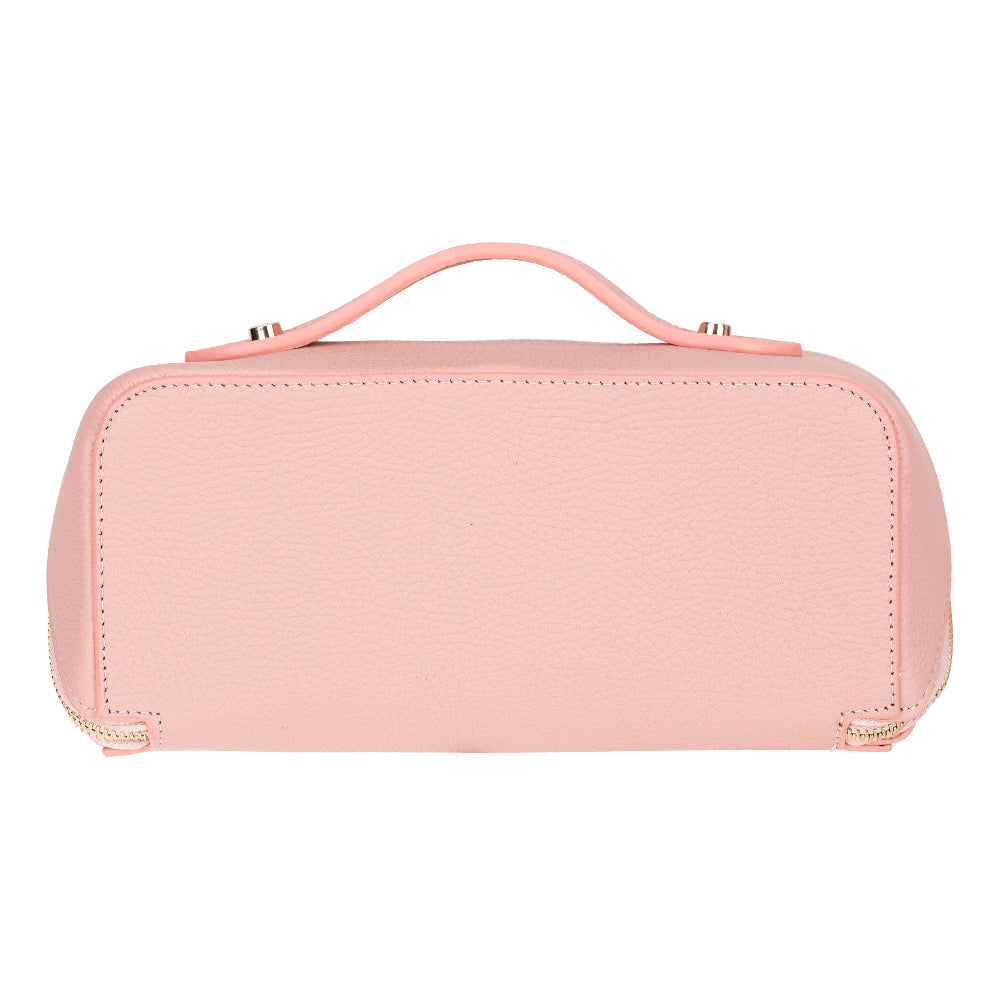Ella Leather Makeup Bag – Genuine Leather Toiletry & Cosmetic Bag for Women for Travel Elegance | Minimal & Handcrafted