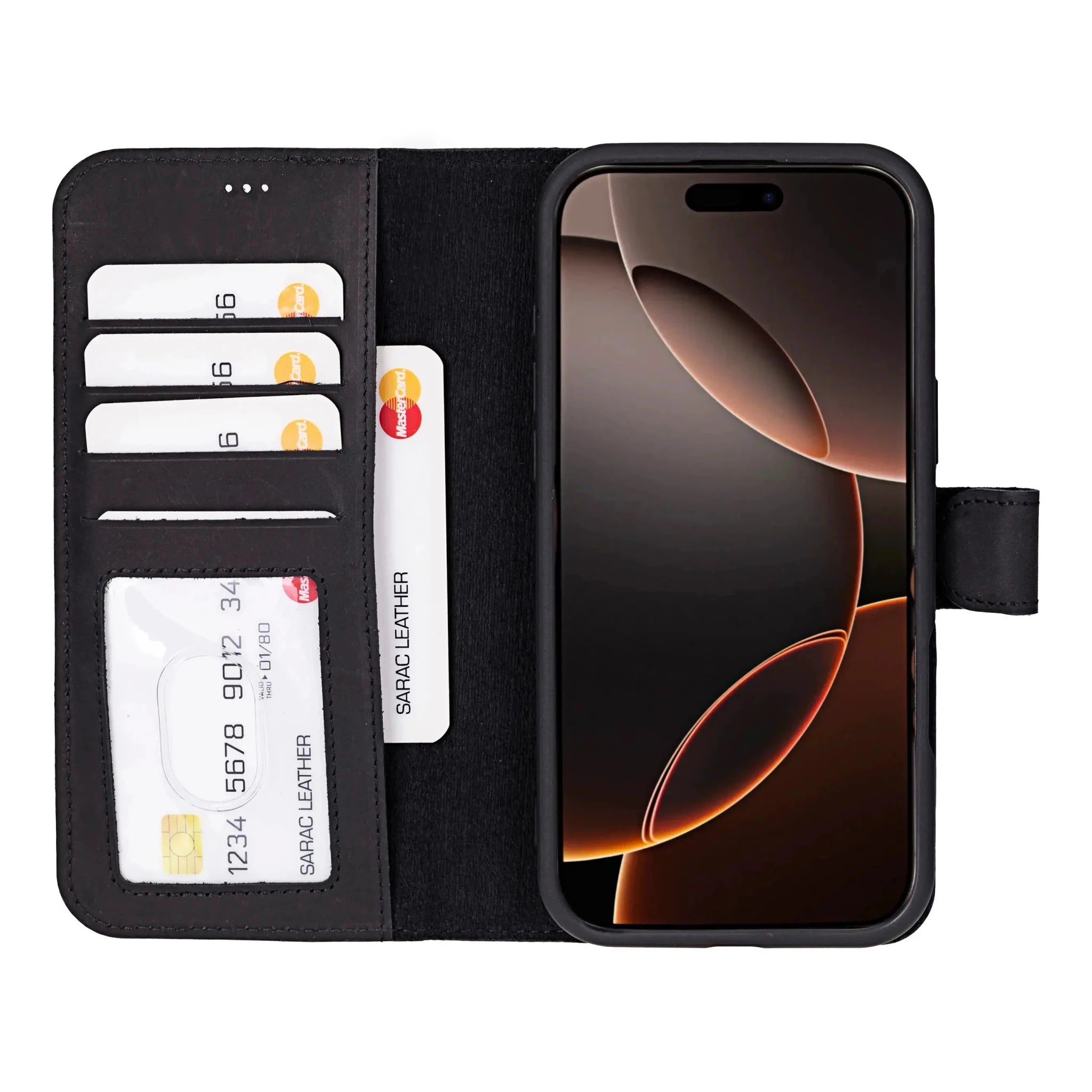 iPhone 16 Pro Max Leather Wallet Case Detachable RFID MagSafe – Liluri Series