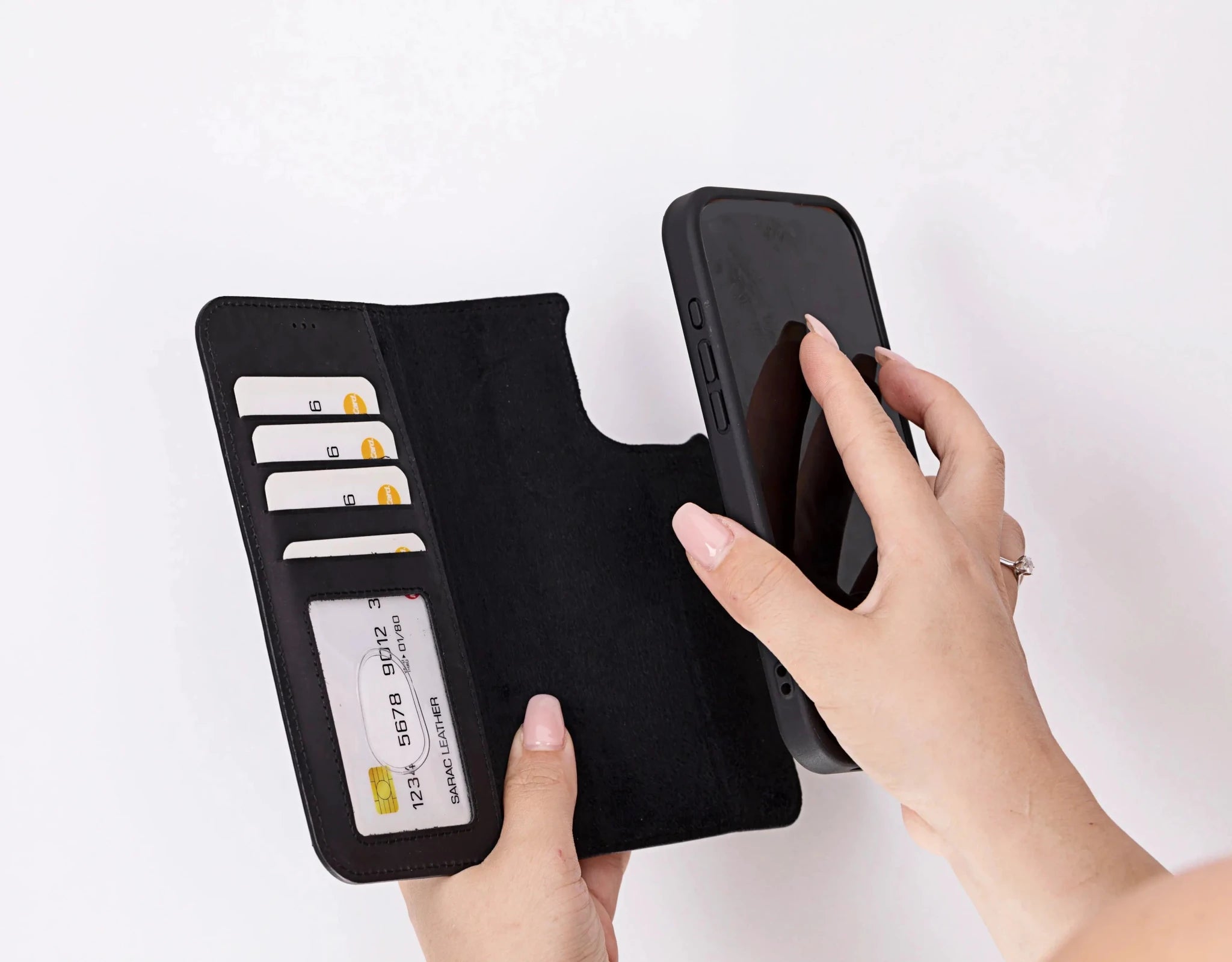 iPhone 16 Pro Max Leather Wallet Case Detachable RFID MagSafe – Liluri Series