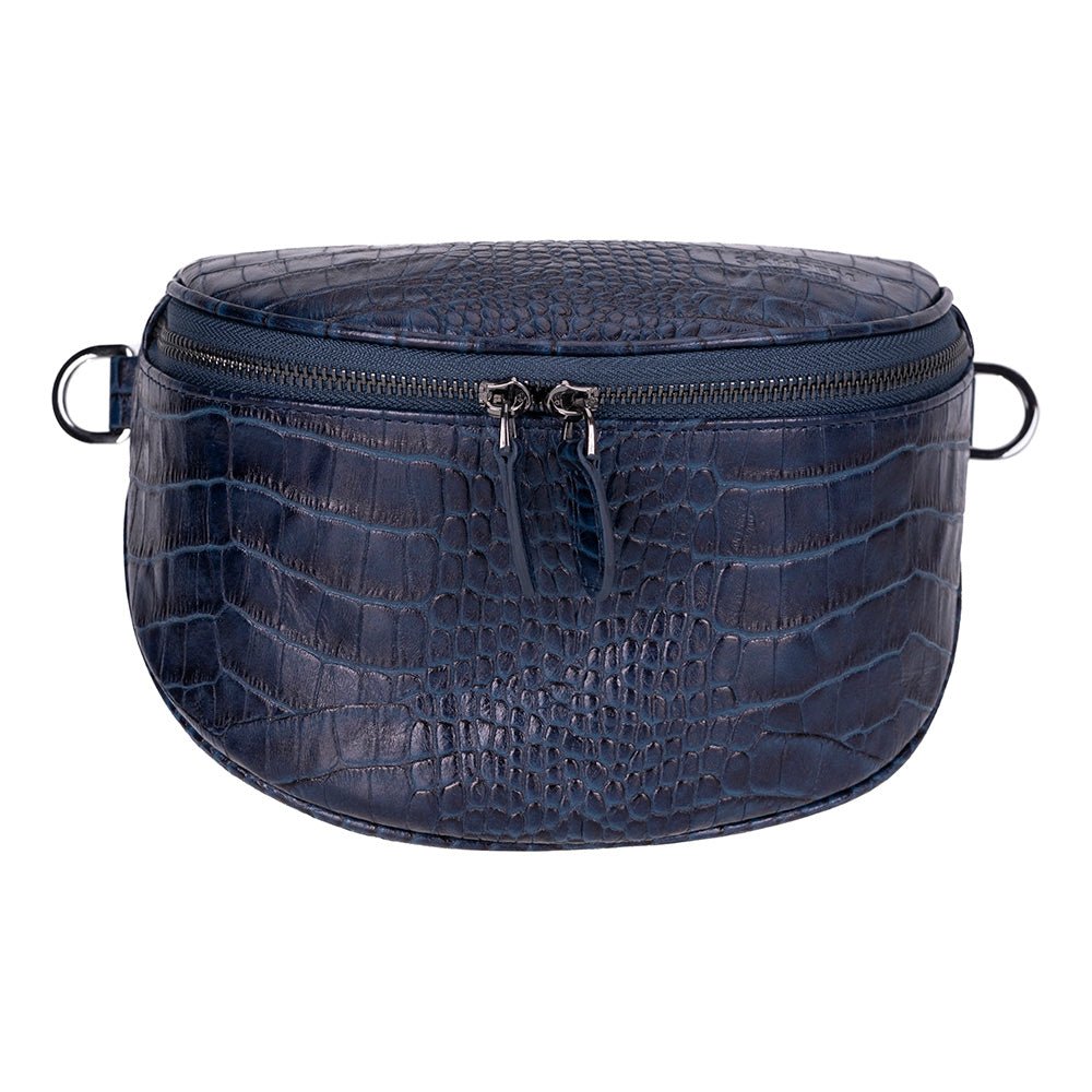 Alora Leather Bag – Croc-Embossed Leather Men & Women Crossbody & Belt Bag for Everyday Elegance | Minimal & Handcrafted