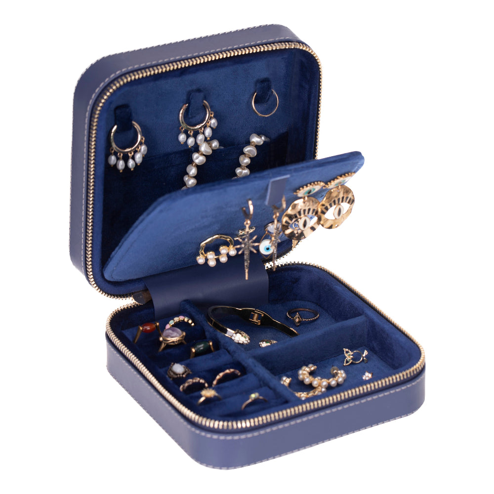 Amanda Leather Jewelry Box, Medium