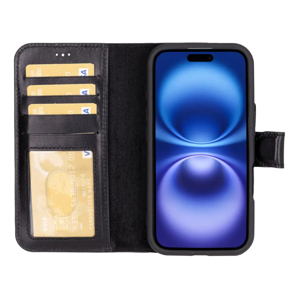 iPhone 16 Leather Wallet Case Detachable RFID MagSafe – Magic Series
