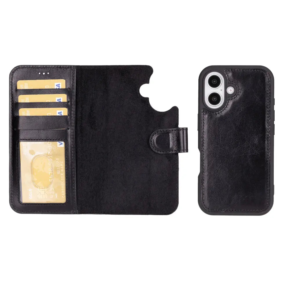 iPhone 16 Leather Wallet Case Detachable RFID MagSafe – Magic Series