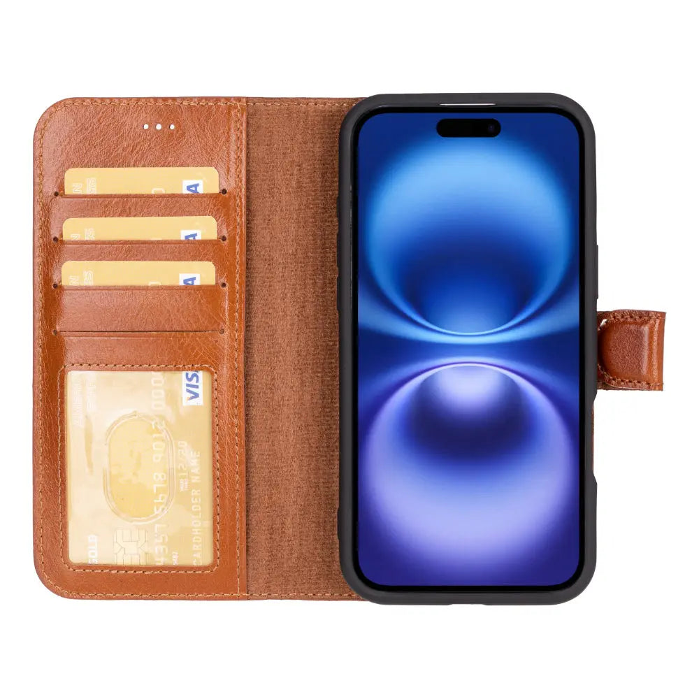 iPhone 16 Leather Wallet Case Detachable RFID MagSafe – Magic Series