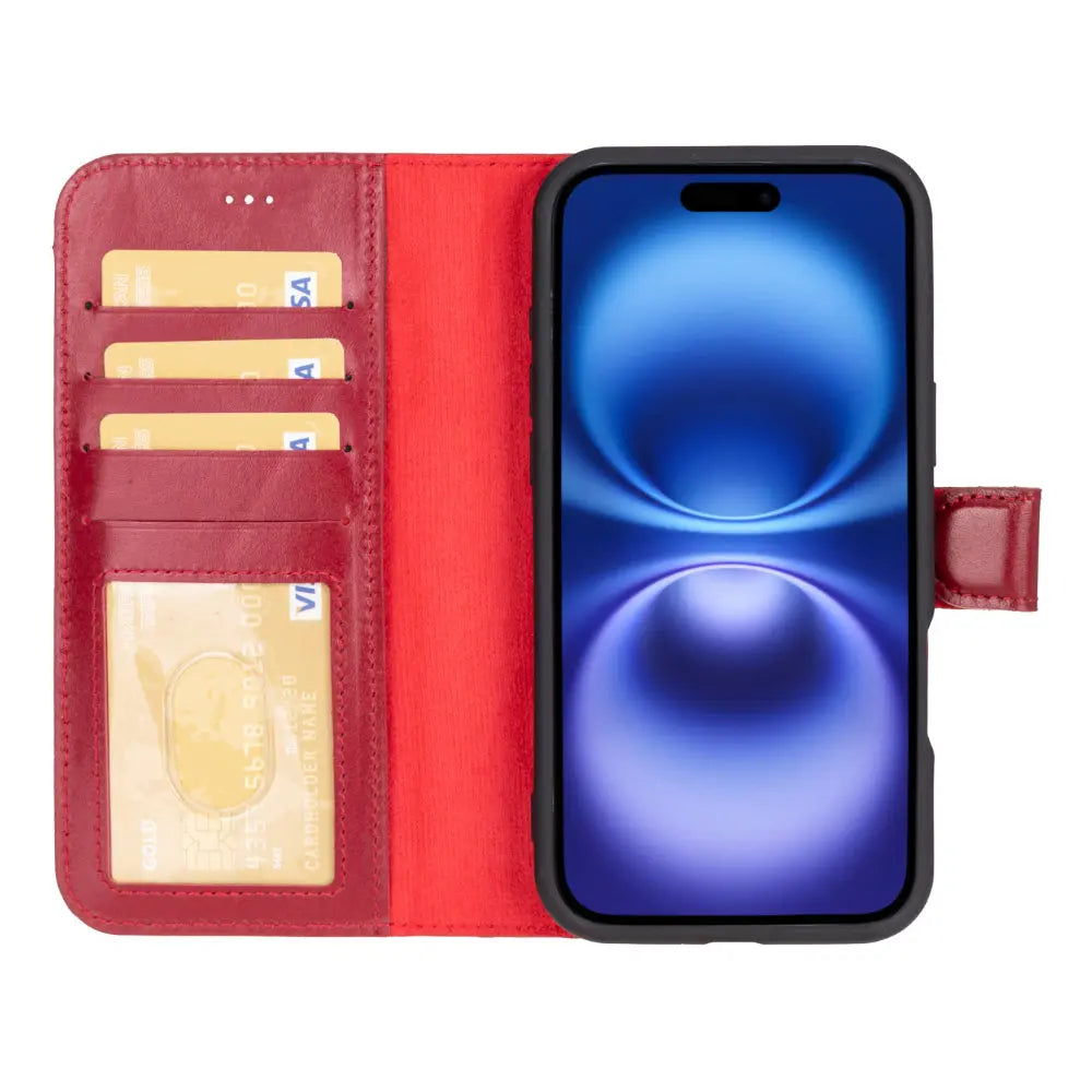 iPhone 16 Leather Wallet Case Detachable RFID MagSafe – Magic Series