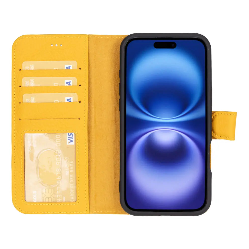 iPhone 16 Plus Leather Wallet Case Detachable RFID MagSafe – Magic Series