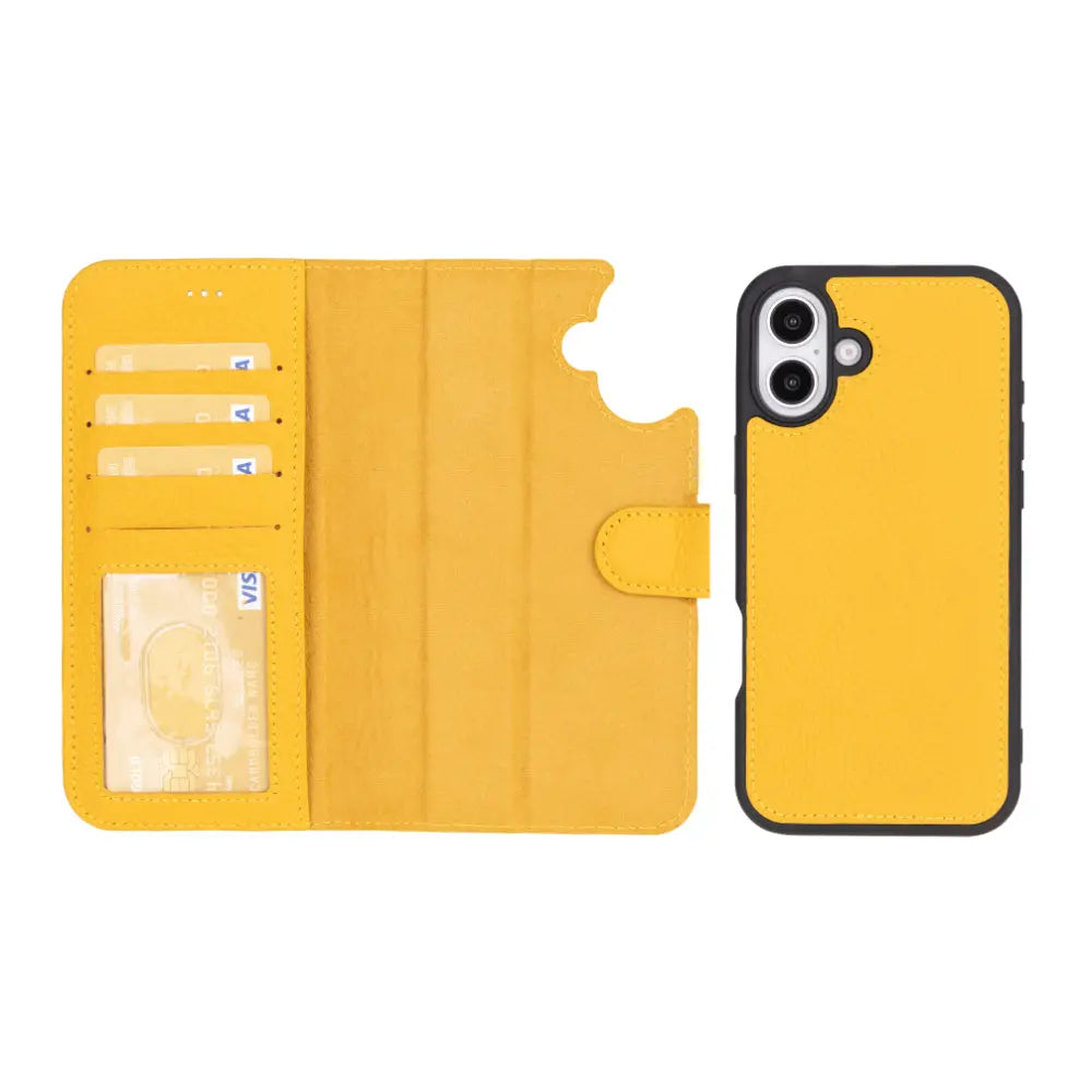 iPhone 16 Plus Leather Wallet Case Detachable RFID MagSafe – Magic Series