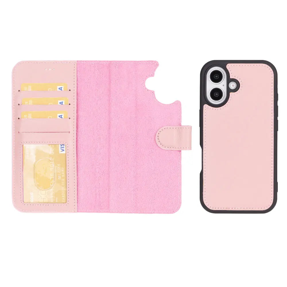 iPhone 16 Plus Leather Wallet Case Detachable RFID MagSafe – Magic Series