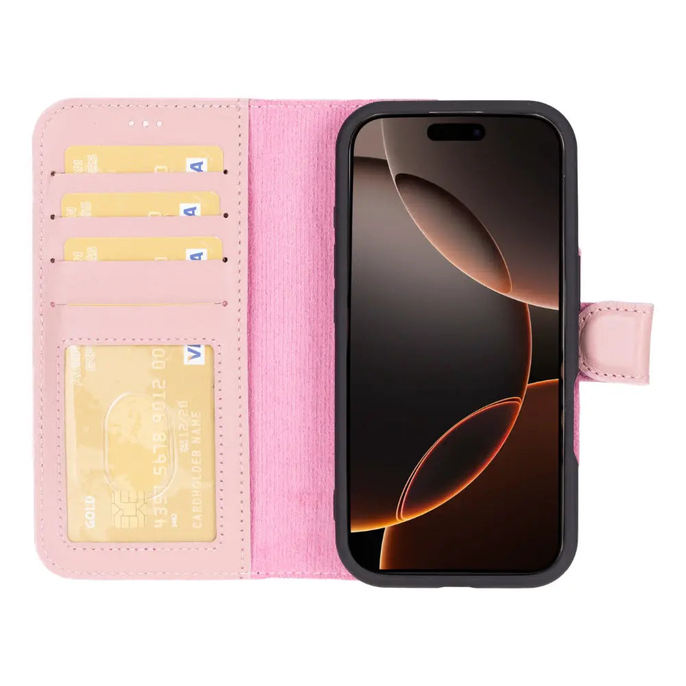 iPhone 16 Pro Leather Wallet Case Detachable RFID MagSafe – Magic Series