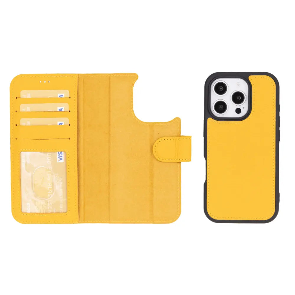 iPhone 16 Pro Max Leather Wallet Case Detachable RFID MagSafe – Magic Series