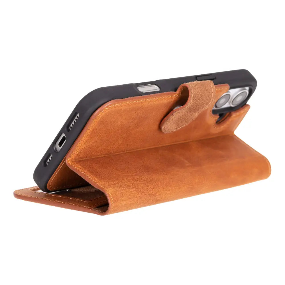iPhone 16 Plus Leather Wallet Case Detachable RFID MagSafe – Magic Series