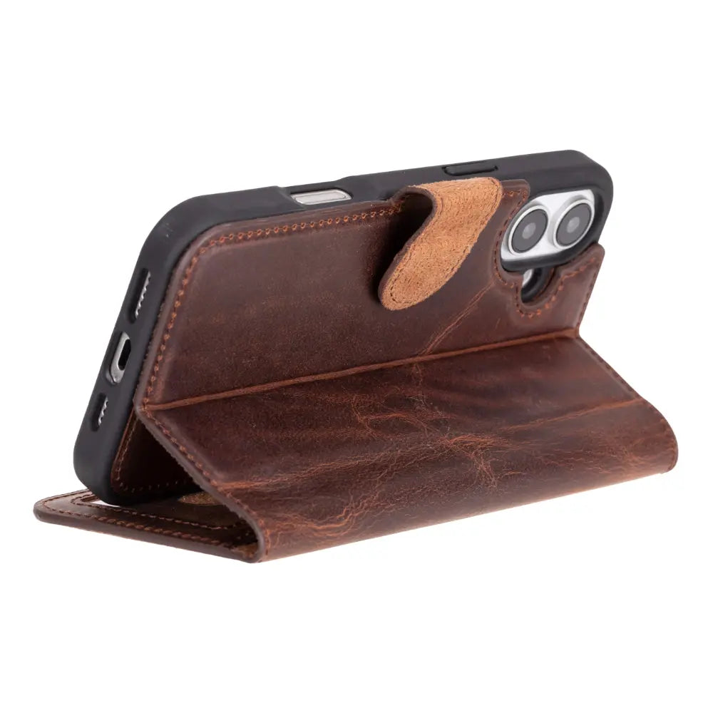 iPhone 16 Leather Wallet Case Detachable RFID MagSafe – Magic Series