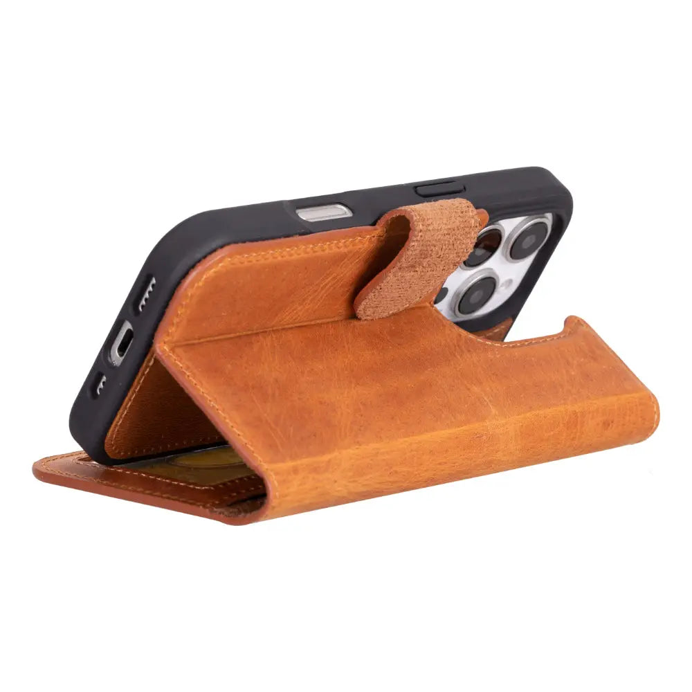 iPhone 16 Pro Leather Wallet Case Detachable RFID MagSafe – Magic Series