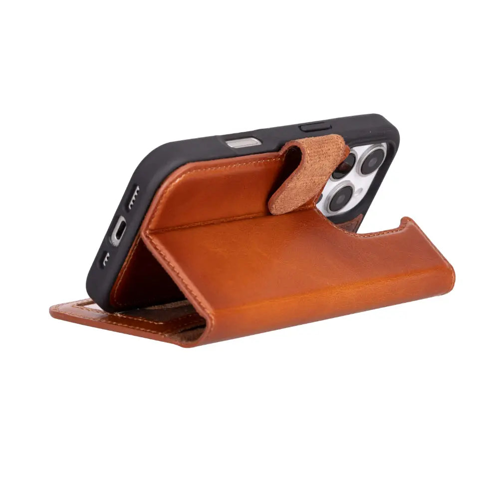 iPhone 16 Pro Leather Wallet Case Detachable RFID MagSafe – Magic Series